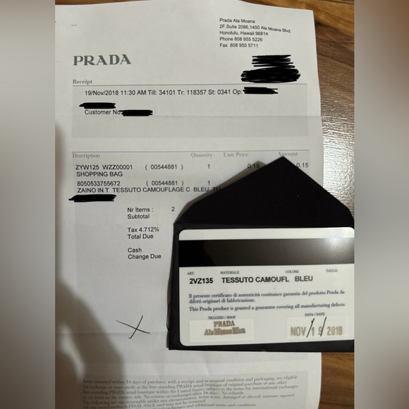 Prada Camouflage Letters Embroidery - Preowned w/ dust bag & authenticity card - Picture 12 of 12